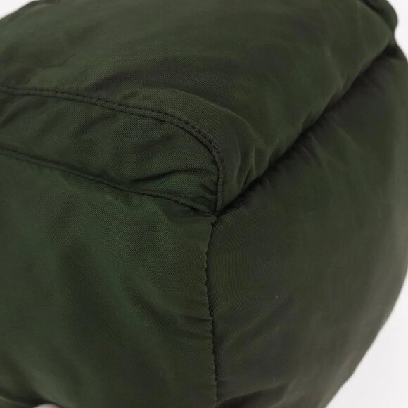 PRADA Backpack Nylon Khaki Silver Auth BA7769 main image 9